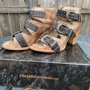 Freebird (Violet) Taupe Heeled Boots